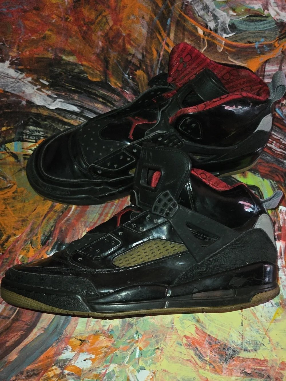 Nike AIR Jordan Spizike Men's Black and Red Retro Sneakers